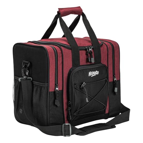 HEDUGO Bowling Ball Bag for Single Ball Bowling Tote Bag with Foam Cushion Bowling Handbags with Padded Strap for Men Women Gift Fits Bowling Shoes Up to Mens Size 14 and Accessories