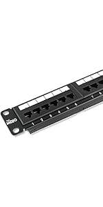 Tecmojo Cat6 Patch Panel,Network Patch Panel for Network Switch,Patch Panel For 19inch Server Rac...
