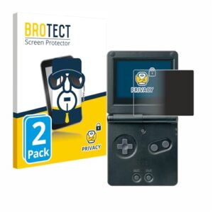 brotect (2 Pack Privacy Screen Protector compatible with Nintendo Gameboy Advance GBA SP [Anti-Spy