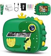 Hangrui Kids Instant Print Camera, Kids Camera for Girls with Inkless Print Paper & 32G Card, 2.4...