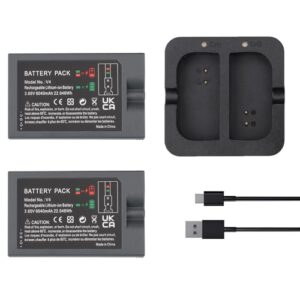 OPAHUTER 2PCS 3.65V 6040mAh 22.046Wh Rechargeable Batteries Pack for Ring Video Doorbell