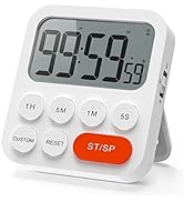 LIORQUE Kitchen Timer, Kitchen Timer, Digital Timer Stopwatch and Countdown Timer with Custom Mod...