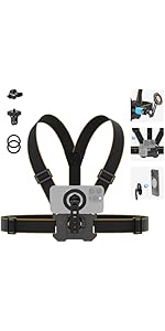 NEEWER Chest Mount Harness for Action Camera, Adjustable Hand Free Chest Strap Compatible with Go...