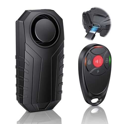 HAPYTHDA Rechargeable Bicycle Anti-theft Alarm with Remote Control