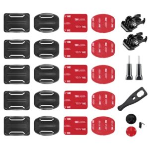 YHTSPORT Helmet Adhesive Mounts Kit Flat and Curved
