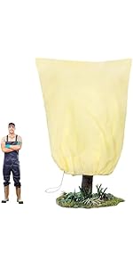 JKKLCC 1pack Garden Fleece Frost Protection,200x240cm 80 g/m²Plant Frost Protection Covers With D...