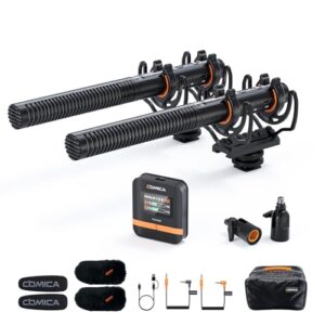 comica VM40 Dual-Channel Shotgun Microphone with 32G onboard recording