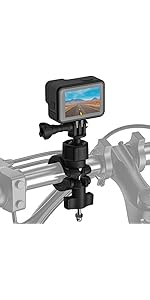 AuyKoo Bike Mount for GoPro 11/10/9/8/7/6/5, 360 Degree Rotation Bicycle Handlebar Mount Holder w...