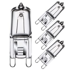 Halogen G9 Oven Bulbs 40W 230V G9 Oven Lamp for Neff/Zanussi/Bosch/AEG Oven and Microwave Oven Cooker Bulb Applications 300 Degree C Heat Tolerant Light Bulbs 4 Pack            [Energy Class G]