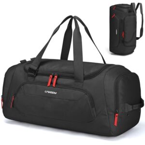Lyweem Mens Sports Gym Bag with Shoes Compartment and Wet Pocket