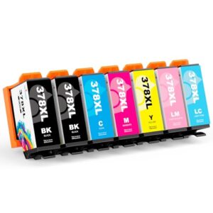 378XL Compatible Ink Cartridges for Epson 378 378XL Ink Cartridges Work for Epson XP-8000 XP-8005 XP-8500 XP-8505 XP-8600 XP-8605 XP-8606 XP-8700 XP-8705 Printers