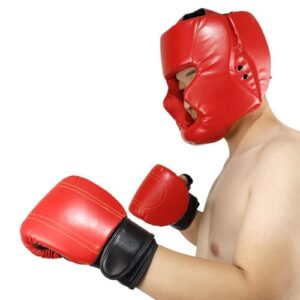 Kids Boxing Headguard - PU Leather headd Guard for Adults Boys Girls