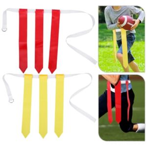 HANABASS 4pcs Flag Football Belts Kit Adjustable Waist Belts