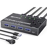 USB C Switch,Bi-Directional USB C Switcher 2 Computers,MLEEDA USB Type C KVM Switch 8K@60Hz 4K@12...