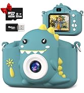 Hangrui Kids Camera, 20MP Kids Digital Dual Lens Camera with Silicone Case 2.0 Inch IPS Screen 10...
