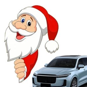Christmas Car Window Decals | Santa Car Sticker Automotive Stickers | Car Window Stickers Santa Claus Decal