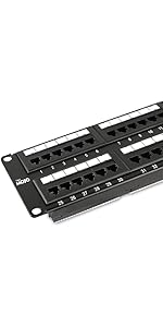 Tecmojo Cat6 Patch Panel,Network Patch Panel for Network Switch,Patch Panel For 19inch Server Rac...