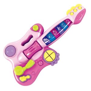 Flex Educational Children Musical Guitar Toy Kids Gift Music with Sound And light toddler toys Kids Toy Toy for 2 3 4 years (PINK)