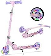 BELEEV V1 Scooter for Kids, 2 Wheels Folding Kick Scooter for Children Girl and Boys, 3 Adjustabl...