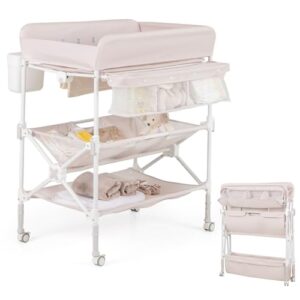GYMAX Folding Baby Changing Table