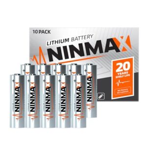 NINMAX® Lithium AA Batteries 10 Pack