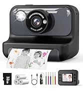 Hangrui Kids Camera, 2.4'' Kids Camera Instant Print,1080P Kids Camera for Boys with 32GB Card an...