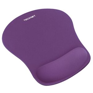 TECKNET Mouse Mat with Memory Foam Rest -Non-slip Rubber base- Special-Textured Water-Resistant Surface
