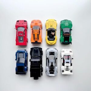 The Good Idea | Wall Mount Hook for Speed Champions Cars - Easy Vertical Install Organization Display Stand Hooks Bracket for Brick Cars Floating Display Shelves (8 Pack)