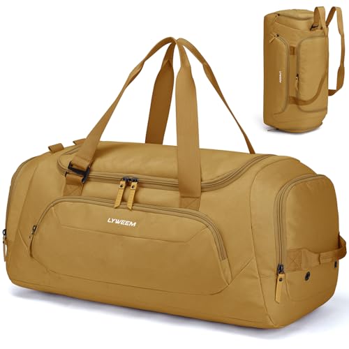 Lyweem Mens Sports Gym Bag with Shoes Compartment and Wet Pocket