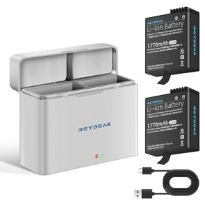 REYGEAK Battery and Charger for DJI Osmo Action 4 /Action 3
