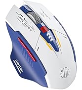 INPHIC Wireless Mouse Rechargeable, [Battery Level Visible], Silent Click USB 2.4G Cordless Mouse...