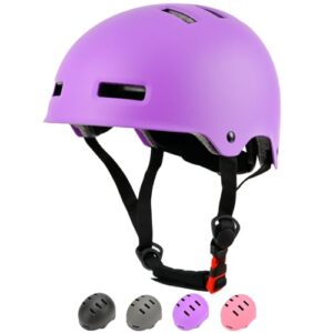 LOKJIJI Adjustable Kids Bike Helmet for Boys Girls Kids Youth Adult