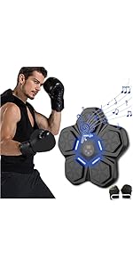 Musical Boxing Machine with 1 pair of boxing gloves for Adult Children, Smart Bluetooth Musical B...