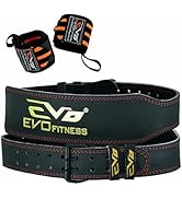 EVO Fitness 4” 6” Matte Black Weight Lifting Belt With 18