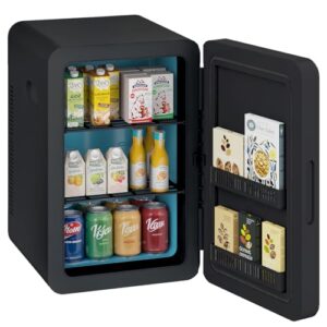 smilesun Mini Fridge 22Liter/30 Cans Cooler and Warmer Portable Mini Fridge for Bedroom with Adjustable Shelves