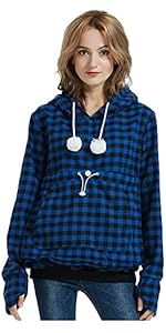 JAXICH Sale Clearance Hoodies for Women Uk Full Zip Hooded, Womens Long Casual Dresses Women's Ch...