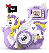 Kids Camera, Hangrui Kids Camera for Girls, 2.0 Inch Digital Camera for Kids, 20MP &1080P HD Self...