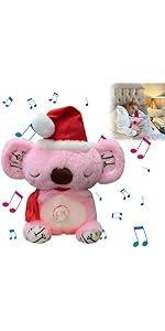 Breathing Teddy Breathing Otter Sleep Buddy Anxiety Relief Koala Bear Portable Plush Toy with Mus...