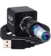 ELP 1080P Web Camera,2.8-12mm Zoom Wide Angle Lens,2MP OV4689 60fps Webcam Plug & Play for PC,Des...