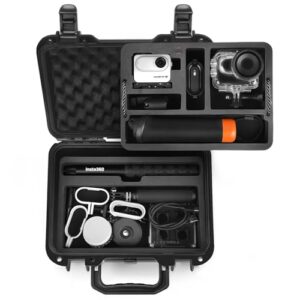 LEKUFEE Travel Waterproof Hard Case Compatible with Insta360 GO 3S / Insta360 GO 3 Vlogging Camera and Accessories(Case Only)