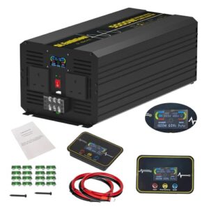 SL Euthtion 5000W/10000W(Peak) Pure Sine Wave Duty Car Power Inverter 50HZ 12V DC to 230/240V AC with LCD Display
