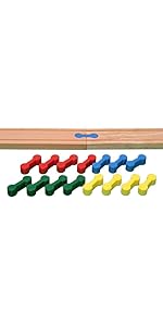 Baymo Dogbone Connectors to fit Wooden Train Railway for Kids Age 3 Years & Up - Railway Set Acce...