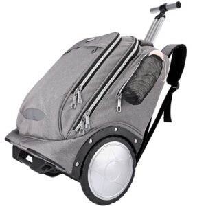 Rolling Backpack with 7 Inch Large Wheels