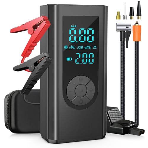 Jump Starter Power Pack with Car Tyre Inflator