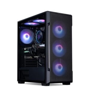 HORIZON Gaming PC Tower | Intel i5 12400F | NVIDIA RTX 4060 Ti | 32GB 3200Mhz RAM | 1TB NVMe SSD | 650W 80+ PSU | ARGB Black Airflow Gaming PC Case | WiFi | VR Ready | Windows 11 - Desktop Compute
