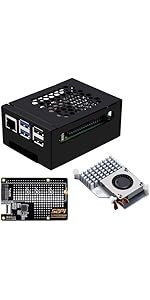 GeeekPi Metal Case with N07 M.2 NVMe SSD Pip PCIe Peripheral Board Bottom for Raspberry Pi 5, m...