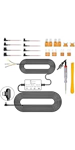 Diamond Lark Dash Cam Hardwire Kit, Converts 12V-24V to 5V Type C USB Hard Wire Kit for Dash Came...