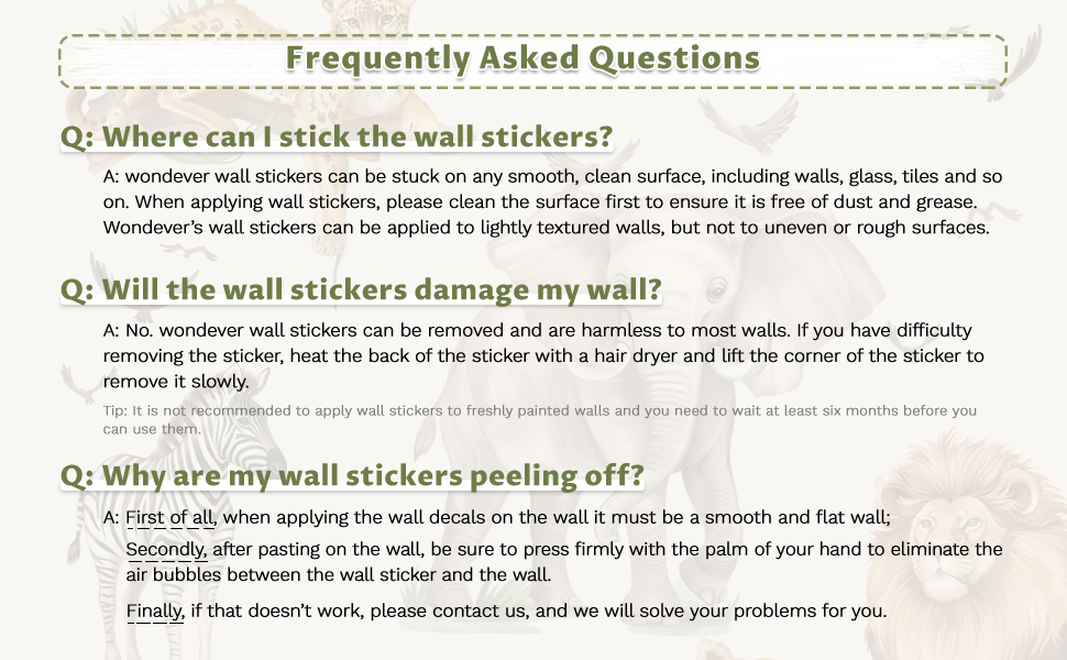 animal wall art stickers