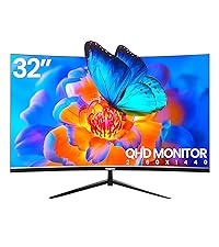 Gawfolk 32 inch Curved Gaming Monitor 240hz, 1800R FHD 1080P Computer Monitors