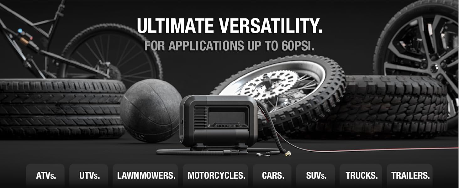 An emergency air pump for all vehicles - vans, motorcycles, quads, lawn mowers, HGVs and more